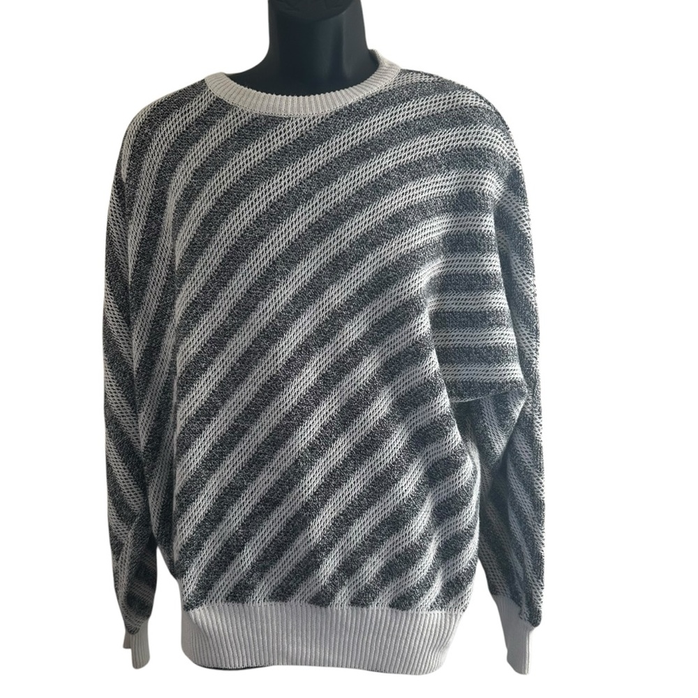 Ungaro Uomo vintage Sweater Mens sz Large linen cotton grandpa 90's Y2K preppy